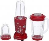 Wonderchef Present Nutri Blend Red Comes With 3 Interchangeable Jars Big Mixing Jar 750ml, Long Jar 500ml & Short Jar 300ml And 2 Separate Blades Grinding Blade & Blending Blade 400 W Juicer Mixer Grinder