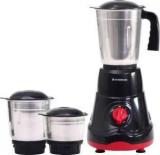 Wonderchef Ruby Mixer Grinder With 3 Jars And Anti Rust Stainless Steel Blades, Ergonomic Handles, 550W, 5 Years Warranty 550 Juicer Mixer Grinder 3 Jars, Red, Black, Silver