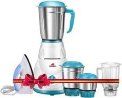 Alibaba Starlet Super Combo 750 W Dry Iron White, Blue & 750 Mixer Grinder 4 Jars, White & Sea Green