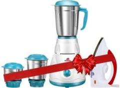 Alibaba Starlet Super Combo 750 W Dry Iron White, Red & 550 Mixer Grinder 3 Jars, White & sea green