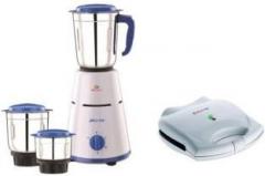 Bajaj Combo Pack Pluto with Sandwich Maker 500 W Mixer Grinder