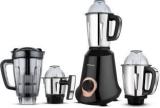 Bajaj Glamore 4 Jar 1000W Jet Black Mixer Grinder Military 1000 Mixer Grinder 4 Jars, Chocolate & Black