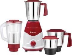 Bajaj GX 75 750 Juicer Mixer Grinder 4 Jars, White, Red