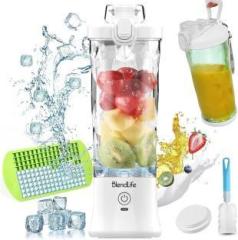 Blendlife 600ml Ultra Waterproof Portable Blender, LED Light Indicators & Pulse Model Feature 230 Juicer Mixer Grinder 1 Jar, White