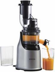 Borosil PRO Health Pro Cold Press Slow Juicer 200 Juicer 2 Jars, Silver