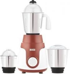 Boss Joy 550 Watt Mixer Grinder, 3 Jars, White Brown 550 Mixer Grinder