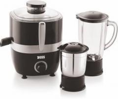 Boss S i g m a B_6_18 550 Juicer Mixer Grinder 2 Jars, Black, Steel, Transparent