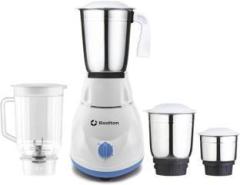 Bostton DaimondPro 600W Copper Winded 600 Mixer Grinder 4 Jars, White, Blue