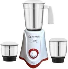 Bostton Waspa Power Pro 750 Watt Double layered Copper 25 MM Motor 750 Mixer Grinder 3 Jars, Red