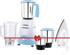 Briqre Supremus Mixer Grinder with Iron Combo 750 Mixer Grinder 4 Jars, White