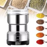 Bronezomart Mini Electric Grinder Stainles Stel Bowl & Metal Blade Electric Cereals Grain Grinder R 100 & Folding Jar 250 Juicer Mixer Grinder 1 Jar, Silver1071