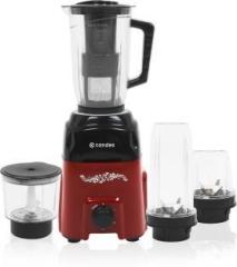 Candes Pearl 600 Mixer Grinder 4 Jars, Red, Black