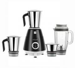 Cello Grind Master 500 Juicer Mixer Grinder 4 Jars, Black and Silver