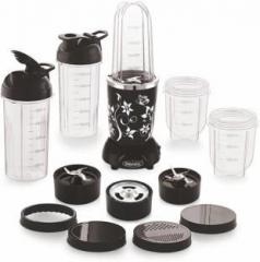 Cookwell Bullet Modern 500 Juicer Mixer Grinder 5 Jars, Black and Chrome