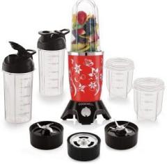 Cookwell Push + Knob Bullet 600 Juicer Mixer Grinder 5 Jars, Red Flower