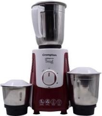 Crompton TREAT500X ACGM 500 Mixer Grinder 3 Jars, White, Red