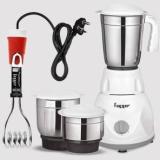 Fogger 1500W Shockproof Immersion Heater Rod & Zoe Alice 500 Mixer Grinder 3 Jars, White