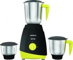 Havells Capture 500 W Mixer Grinder 3 Jars, Grey and Green