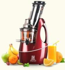 Hestia Nutri Max Cold Press Slow Juicer Standard Series, 2 Strainers 240 Juicer 2 Jars, Wine red