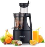 Hestia Nutri Max Cold Press Slow RPM 3 Strainers 240 Watt Juicer 2 Jars, Black