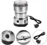 Hoome Grinder Multi Functional Electric Stainles Steel Herbs Spices Nuts Grain Grinder COFFEE Grinder Machine 180 Mixer Grinder 1 Jar, Silver