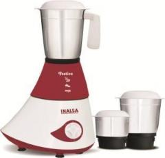 Inalsa Festiva 750 W Mixer Grinder 3 Jars, White, Maroon