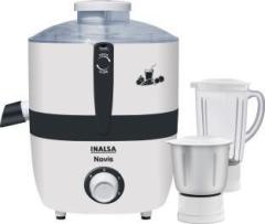 Inalsa Novis 500 Juicer Mixer Grinder 2 Jars, White