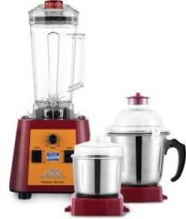 Kent 16095 Super Strong Grinder & Blender Mixer Grinder 1200 Mixer Grinder 3 Jars, Red