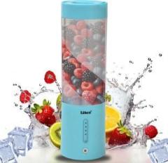 Libra Rechargeable Portable Blender for Smoothie and juices, Milk Shakes and Crushing Ice, USB Recharbeable 200 Juicer Mixer Grinder 1 Jar, Blue