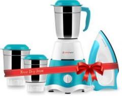 Longway Super Dlx 700 W Mixer Grinder Blue, White, 3 Jars & Kwid 750 W Dry Iron White, Blue