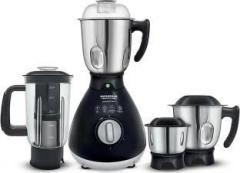 Maharaja Whiteline 2017 Maharaja white powerclick+ mx 170 copper winding motor 750 W Juicer Mixer Grinder 4 Jars, Premium Black & Silver