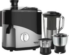 Maharaja Whiteline Juicer Mixer Grinder Odacio Plus jx1 157 500 Juicer Mixer Grinder 3 Jars, Black