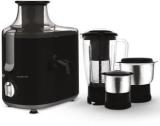 Maharaja Whiteline JX1 159 Montero Dlx 550 W Juicer Mixer Grinder 3 Jars, Black