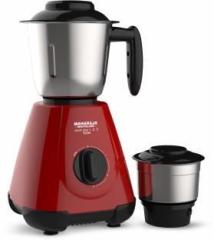 Maharaja Whiteline MX 235 Smart Plus 1..2..3 500 W Mixer Grinder 2 Jars, Maroon, Black