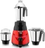 Masterclass Sanyo New Traditional KIAA3 Stainless Steel Jars S3J MCS KIAA 750W 3J RED BLK SJ 750 Mixer Grinder 3 Jars, Red BLack