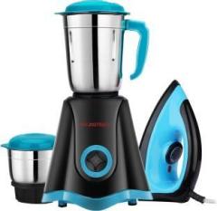 Moonstruck MIXER/JUICER/GRINDER 2 jar with iron combo gift pack 750 watt black star COMBO 2 JAR WITH IRON Black 750 Juicer Mixer Grinder 2 Jars, Blue