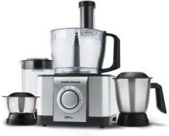 Morphy Richards Icon DLX Food Processor 1000 W Juicer Mixer Grinder 4 Jars, Steel Black