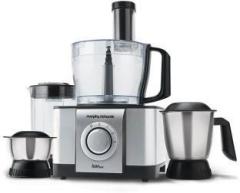 Morphy Richards Icon DLX Food Processor No 1000 W Juicer Mixer Grinder 4 Jars, Steel Black