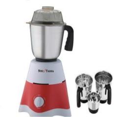 Nikitasha 500 Watt Mixer Grinder with 3 Jars, RED and White N 1 500 Mixer Grinder 3 Jars, White, Red