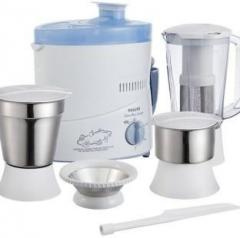 Philips HL1632 JUICER MIXER GRINDER 500 Juicer Mixer Grinder 3 Jars, BLUE AND WHITE