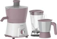 Philips HL7578/00 Viva Collection 600 W Juicer Mixer Grinder 3 Jars, Pink, White