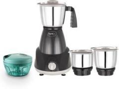 Pigeon Gusto Plus 14779 550 Mixer Grinder 3 Jars, Black