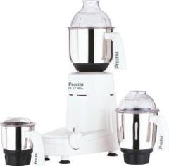 Preethi Eco Plus 110 V 550 Watts Mixer Grinder premium 550 Mixer Grinder 3 Jars, White