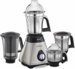 Preethi Steel MG208 750 W Juicer Mixer Grinder 4 Jars, Metallic, Black