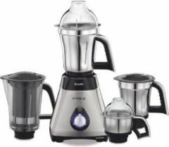 Preethi Steel SupremeMG 208 750 Mixer Grinder 4 Jars, Silver/Black