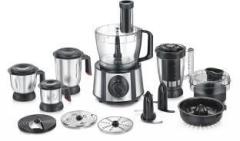 Prestige Amica Super with Multiple Accessories 1000 Juicer Mixer Grinder 5 Jars, Black, Silver