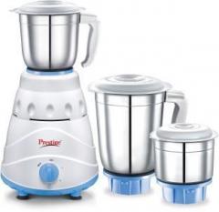 Prestige Atlas 550 W Mixer Grinder 3 Jars, white and Blue