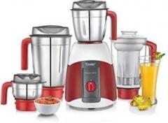 Prestige Elegant V2 750 Juicer Mixer Grinder 4 Jars, Red, White