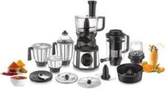 Prestige Endura Pro with Ball Bearing Multi Functional food processing attachments Watts 1000 Juicer Mixer Grinder 6 Jars, Black, Silver