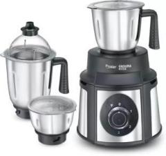 Prestige ENDURA with Ball Bearing Technology Stainless Steel 3 Jars with Flow breakers WATTS 1000 Juicer Mixer Grinder 3 Jars, Black with Silver